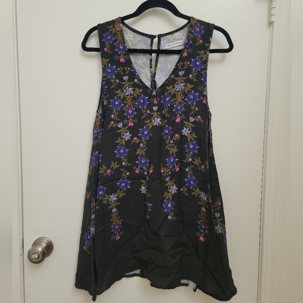Urban Outfitters black casual dress with florals